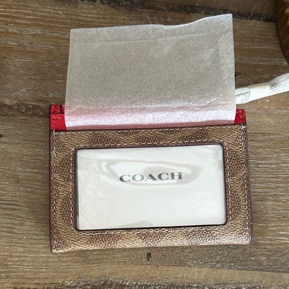 Coach New Mini Skinny Id Case In Signature Canvas - Picture 5 of 8